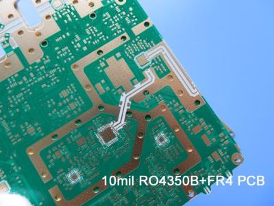 China 6 Layer Mixed PCB Built On 10mil 0.254mm RO4350B and FR-4 with Blind Via for Digital Radio Antennas for sale