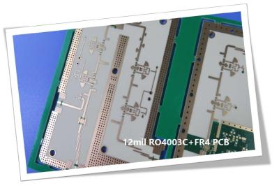 China 6 Layer Hybrid PCB Made On 12mil 0.305mm RO4003C and FR-4 for Satellite Antenna for sale