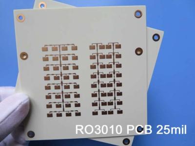 China Rogers Microwave PCB Made on RO3010 25mil 0.635mm DK10.2 With Gold for Patch Antenna for Wireless Communications for sale