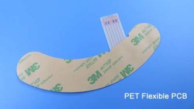 China Flexible Printed Circuit Built On Transparent PET FPC With 3M Adhesive for Thin-film Switch for sale