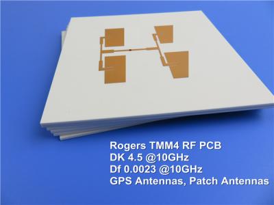 China PCB for Rogers TMM 4 thermoset microwave material15mil, 20mil, 25mil, 30mil, with tolerances of 0.6mm for PCB thickness for sale