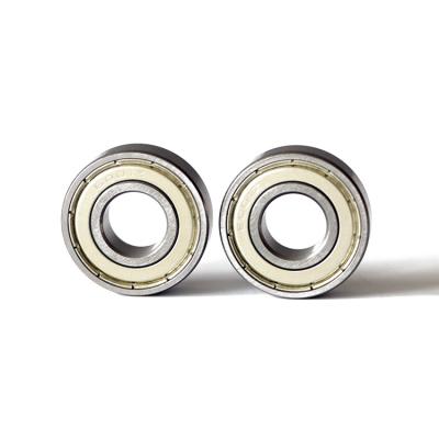 China Hotels Miniature Deep Groove Ball Bearing 6200ZZ 6201 Iron Cover Trolley Machinery Bearings for sale