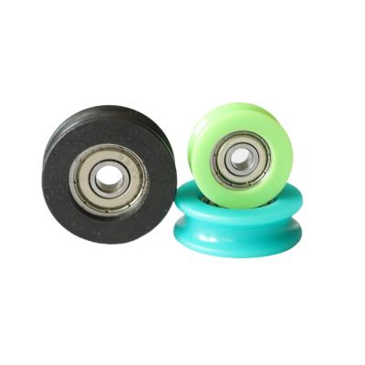 China HXHV high speed shower door roller wheel with U type nylon groove small monowheel wheel with bearing for sale