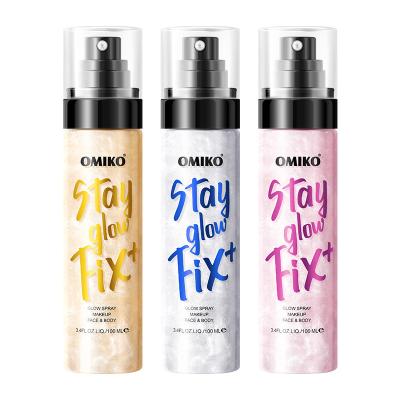 China Natural Wholesale OMIKO  Private Label Face Body Make Up Highlight Bronzer Long Lasting Illuminating Highlighter OEM Setting spray for sale