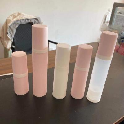 China High Quality Cosmetic Airless Bottle 15ml 30ml 50ml Pink Plastic Packaging Bottle Supplier for sale