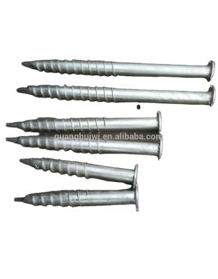 China Hot Galvanized Steel WITH FLANGE Ground Screw Helix Pile Anchor For Foundations for sale