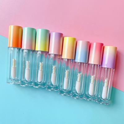 China New Gradient Top 5ml 100pcs Big Lip Brush Custom Brand PLAN Private Label Stock Lip Gloss Tubes Printing Lip Gloss Tubes Wholesale for sale