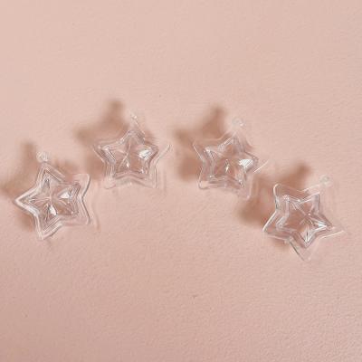 China Recyclable Plan Stock Factory Price DIY Star Shape Mini Empty Lipstick 0.5g Case Clear Plastic Cosmetic Lip Balm Tube For Sale for sale