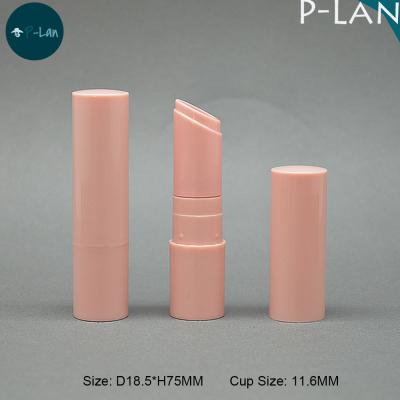 China Custom Recyclable New Style ABS 4g Lip Balm Tube Container With Oblique Mouth for sale