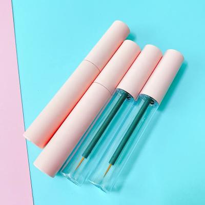 China Brand Cosmetic Stock Round 100pcs Pink Plan Eyeliner Tube Packaging Custom Logo 10ML Eyelash Serum Growth Tubes for sale