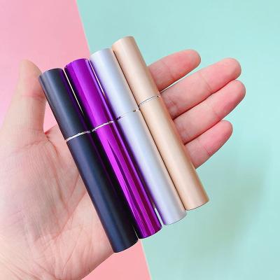 China Low MOQ 100pcs brand plan eyeliner liquid container eyeliner cylinder packaging tube 5ml empty cosmetic aluminum eyeliner tube with ring for sale