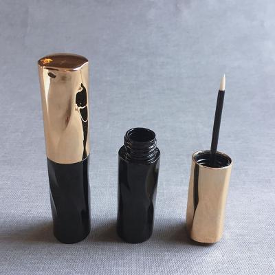 China Cosmetics Plan Brand New Design Wholesale Customize Empty Waterproof 5ml Gold Eyeliner Tube With Brush for sale