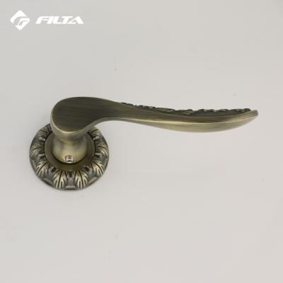 China Door Hardware Manufacturer Deco Single Antique Bronze Door Lever Handle for sale