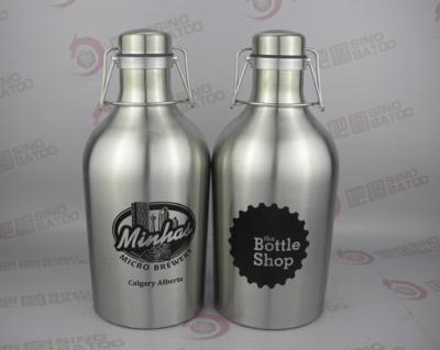 China SS304 Black Painted Personalized Stainless Steel Growler Big Mouth 1.89L for sale