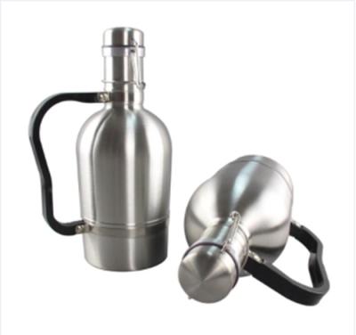 China Silk Screen Logo Printing Stainless Steel Keg 32 Oz Flip Top Growlers Bottle for sale