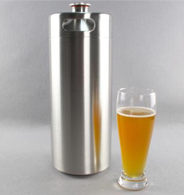 China Outdoor / Party Beverage Stainless Steel Keg 4 Liter Mini Kegs Growler Screw Cap for sale