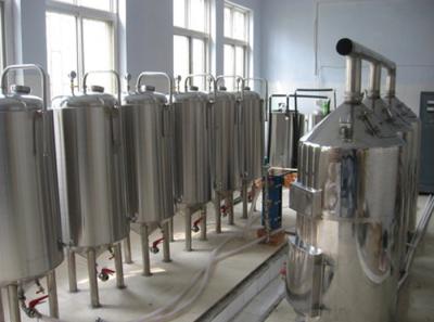 China 100L Pub Jacketed Conical Beer Fermentation Tanks , Stainless Steel Conical Tank for sale