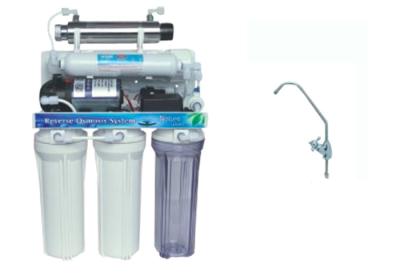 China 7 Stages Silver Activated Carbon RO Water Filter System With Mineral Ball / UV Light for sale