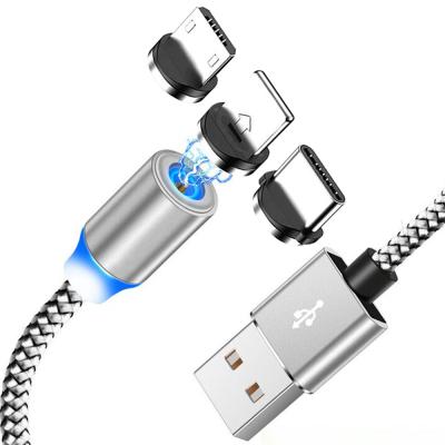 China Free Sample MP3 / MP4 Player 1m 3 In 1 USB Nylon Braided Quick Charging Cable for sale