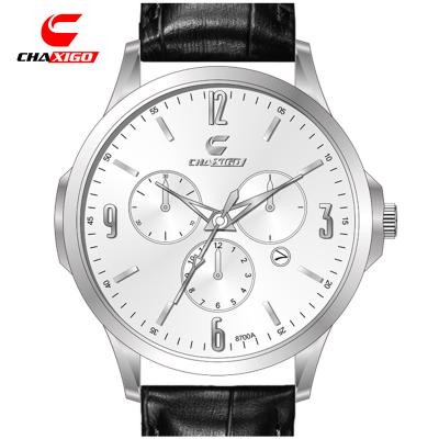 China Full calendar newcomer fashion chaxigo men watches high quality wristwatch quartz private label luxury watch for sale