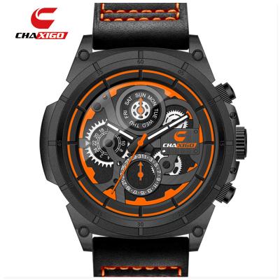 China Classic luxury men's business watch full calendar chaxigo stainless steel quartz movement waterproof sports watch for sale