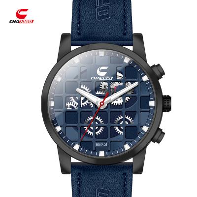 China Low Price Chaxigo 2022 Calendar Watches Men Wrist Watch OEM Support High Quality Watches Full Customization Leather for sale