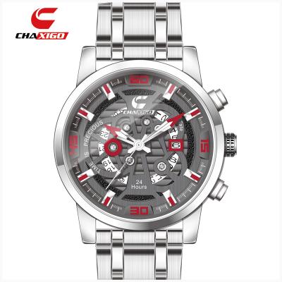 China Chaxigo Day/Date Automatic Stainless Steel Luxury Men's Business Quartz Watch Men's Wrist Watch for sale