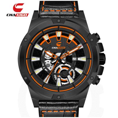 China Chaxigo Fashion Sports Full Conjunction Watch Waterproof Automatic Stainless Steel Calendar Men's Quartz Watch for sale