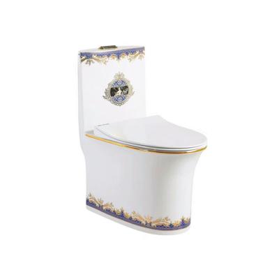 China Tangdao Bathroom Ware Double-Flow Design Ceramic Sanitary Peep Toilet Elegant Chinese One Piece WC Toilet with Super Spiral for sale