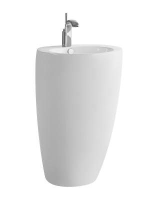 China New Design Easy Clean Sanitary Ware Bathroom Ceramic Hand Wash Pedestal Sink for sale