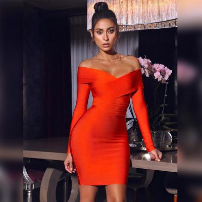 China Sexy Lady Office Clothes 2022 Women Breathable Mini Dress Off Shoulder Bodycon Fashion Summer Dress Dresses for sale