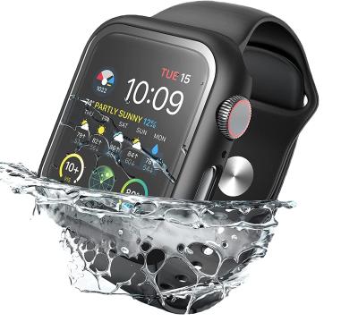 China Water Proof Shockproof Luxury Watch Case For Apple Watch Series 6 5 4 Se 44Mm Case For Iwatch Case With Screen Protector Galss for sale