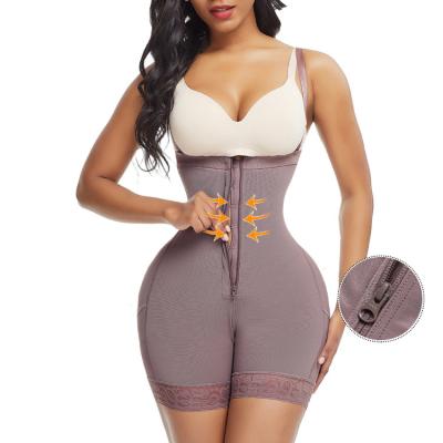 China Fat Women Tummy Control Shapewear Butt Lifter Waist Trainer Antibacterial Adjustable Hooks High Compression Waist Trainer for sale