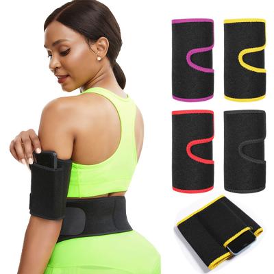 China Antibacterial Custom Logo 4 Color Phone Pouch Compression Women Workout Slimming Arm Burning Hot Neoprene Shaper Fat for sale