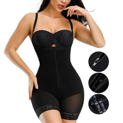 China High Elasticity Antibacterial Wholesale Compression Waist Tummy Control Women Full Lose Fat Body Shaper Shapewear Jumpsuit for sale