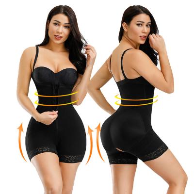 China New Antibacterial Women Body Shaper Tummy Enumerating Slim Control Seamless Shapewear For Hooks Adjustable Zipper for sale