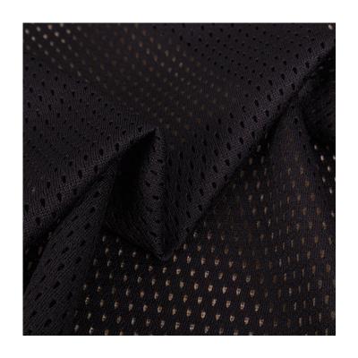 China Quick-drying breathable 100% polyester elastic mesh low fabric for comfortable t-shirt fabric for sale