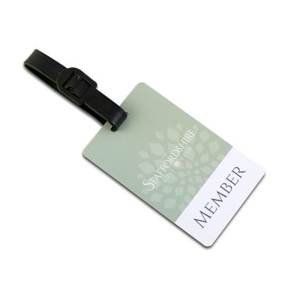 China Wholesale Blank White Professional Decoration Manufacturer Custom Luggage PVC Luggage Tag for sale