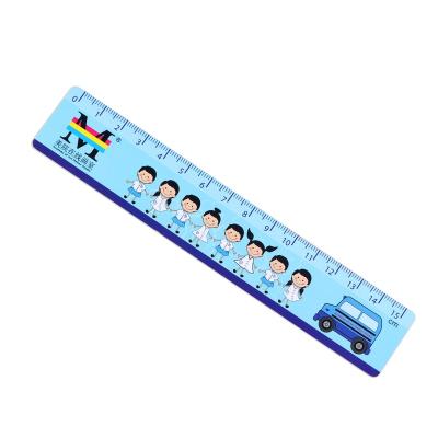 China Fashion Hot Selling Wear-resistant Mini Portable Soft Plastic Ruler With Unicorn Logo Plastic Rulers For Kids for sale