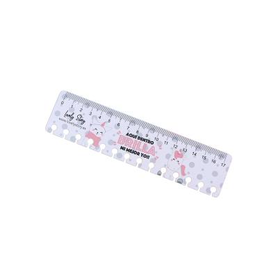 China Cute Animals Logo Kids Plastic Straight Rulers Factory Price Wear Resistant Ruler With 17Cm Ruler Plastic for sale