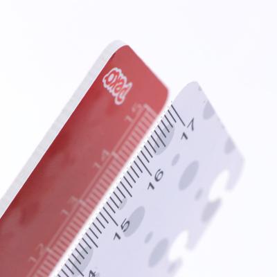 China Wear-resisting Purple Custom Printing Foldable Plastic Ruler With 15cm Elementary Plastic Ruler For School Students for sale