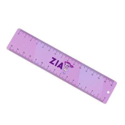 China Popular Wear-resisting Rectangle With Kitty Plastic Ruler Cartoon Custom Printing Plastic Ruler for sale