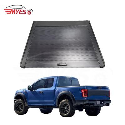 China Locking Pickup Truck Hot Bed Aluminum Alloy Hard Retractable Tonneau 4x4 Auto Cover For Ford f150 f250 f350 for sale