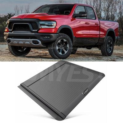 China Latching Aluminum Alloy Pickup Truck Hard Bed Tonneau High Quality Locking Retractable Cover For Dodge Ram 1500 for sale