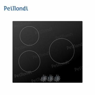 China Hotel ETL 3 Plates Induction Stove Built-in Induction Cooktop With Knob Control for sale