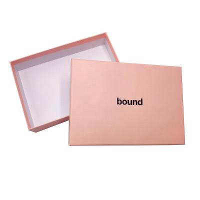 China Recyclable Pink Sky and Earth Hard Cover Gift Box Custom Silk Scarf Clothes Logo Box for sale