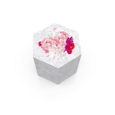 China Recyclable Marble Style Hexagon Candy Box Wedding Favors Pope Gifts Custom Hexagonal Creative Favor for sale