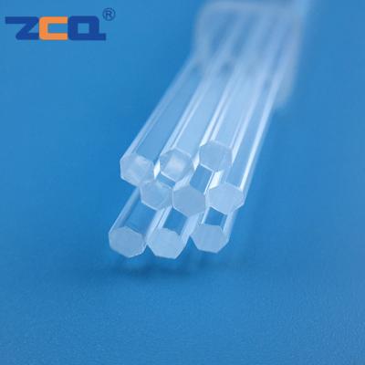 China Hexagon Fused Quartz Rod for sale