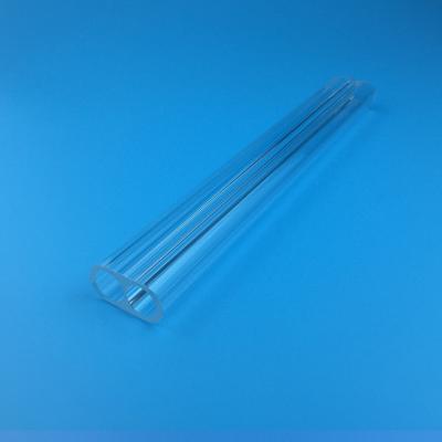 China Laser Application Transparent Quartz Tube Double Hole Extended 150mm for sale