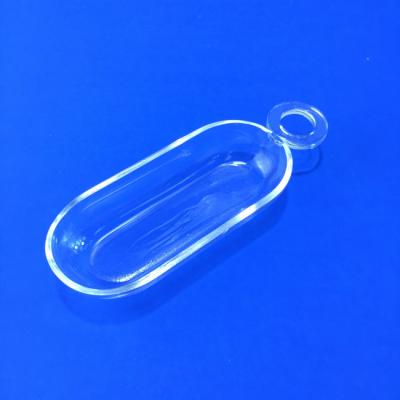 China Clear Quartz Boat Crucible Handle Quartz Boat For Diffuser Furnace for sale